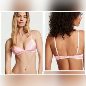 Victoria's secret very sexy tease satin wireless triangle bralette BLOSSOM PINK